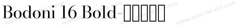 Bodoni 16 Bold字体转换